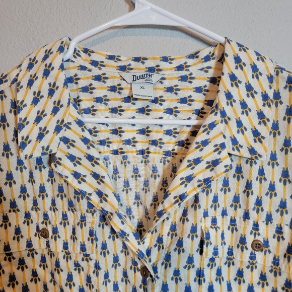 Duluth Trading Co. Artisian Hemp Button-up Shirt Size XL Camp Workwear - Picture 2 of 9